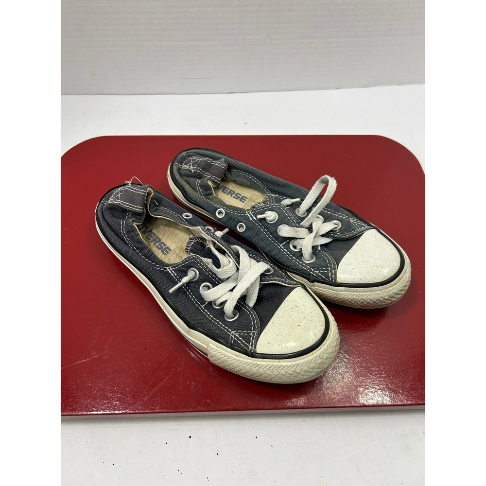 Converse Canvas Slip-On Sneakers 3 Gray Shoreline Low Top Casual Indie Grunge